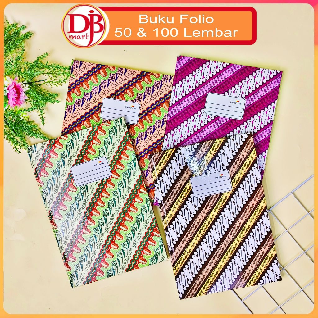 

DJB - Paperline Batik Heritage - Buku Tulis Catatan Hardcover Folio isi 50 & 100 Lembar