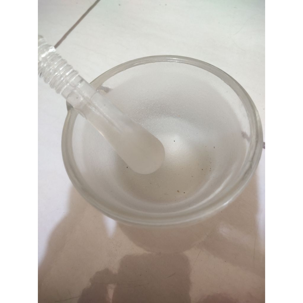 lumpang dan alu kaca / mortal / mortil 75mm