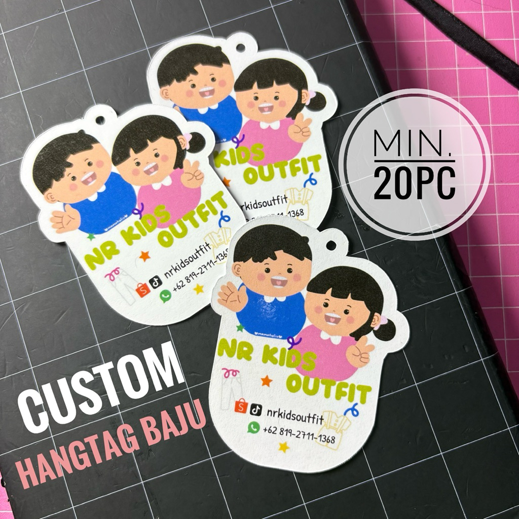 Hang tag baju / tag baju / custom tag baju