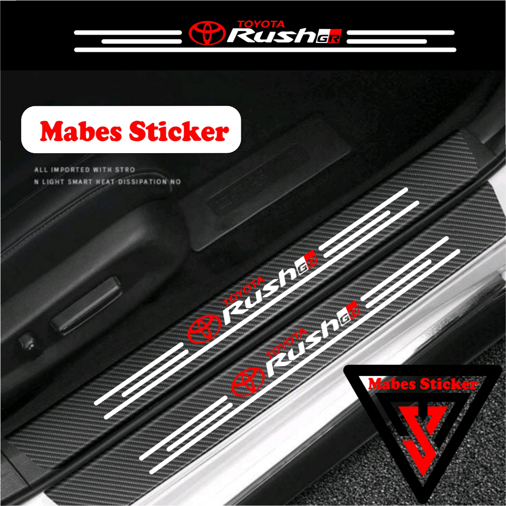 STICKER KARBON MOBIL RUSH GR STICKER KARBON 3D PIJAKAN KAKI MOBIL TOYOTA RUSH