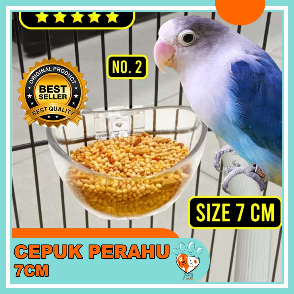 Cepuk Burung Cepuk Perahu No 2 Sempati Cepuk Anti Tumpah Wadah Tempat Pakan Makanan Minum Burung Mur