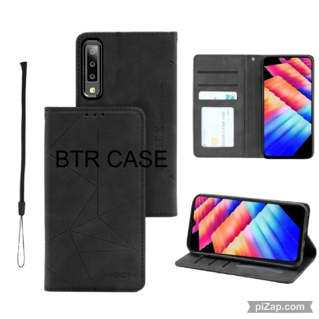 CASE HP SAMSUNG A750 - SAMSUNG A7 2018 CASING DOMPET KULIT FLIP COVER LEATHER SARUNG HP MOTIF