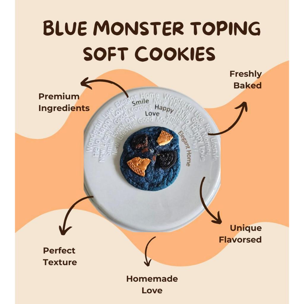

Blue Monster Topping Soft Cookies Lumer Premium by Rumah Kue Sanny
