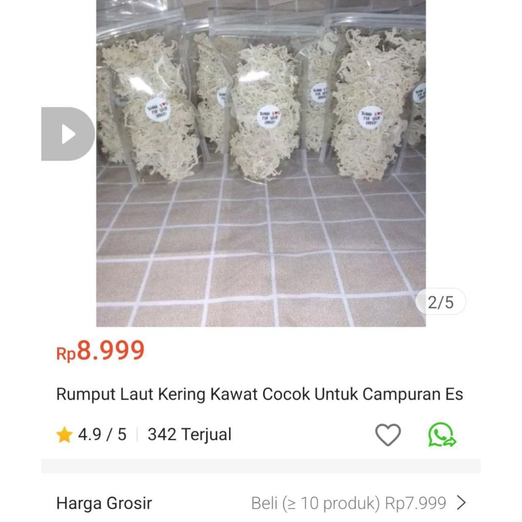 

rumput laut kering