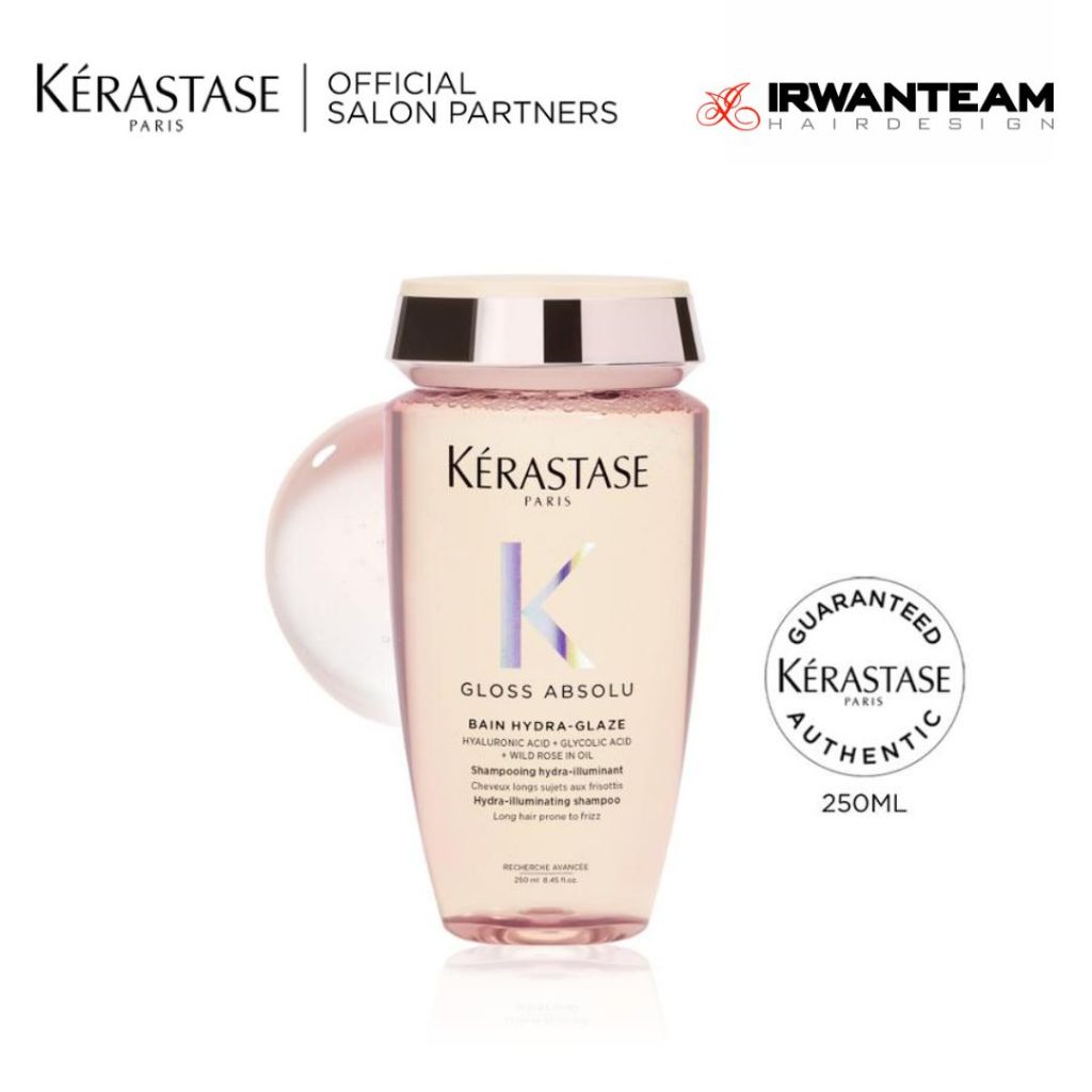 Kerastase Gloss Absolu Bain Hydra Glaze 250ml - Shampoo untuk Rambut Glossy dan Bouncy - Mengandung 