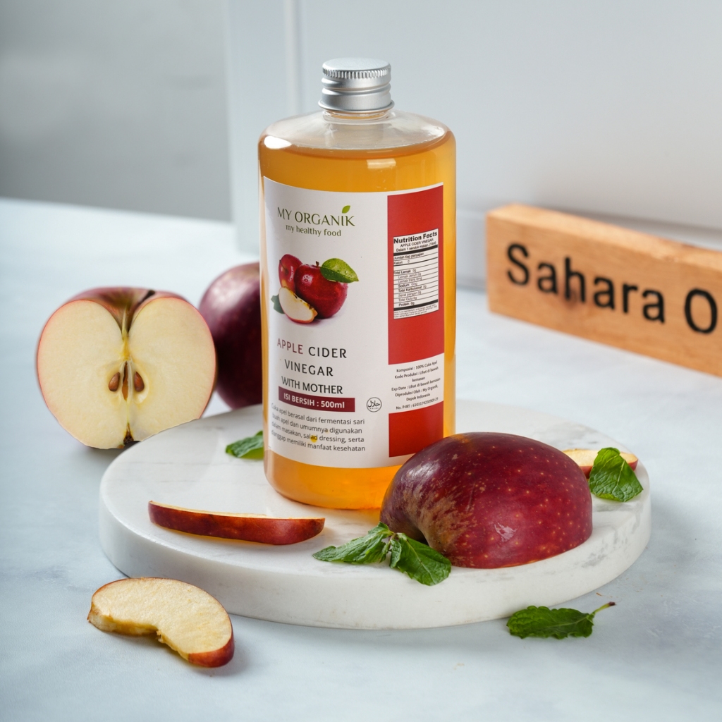 

My Organik Cuka Apel Original Organik Apple cider Vinegar With Mother 250ml 500ml