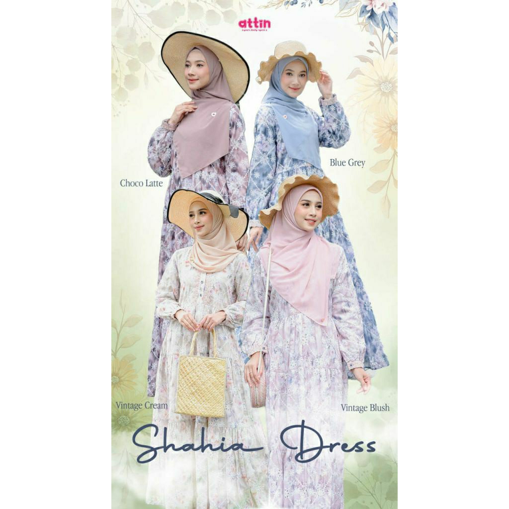 Attin - Shahia Dress | Gamis Motif Bunga