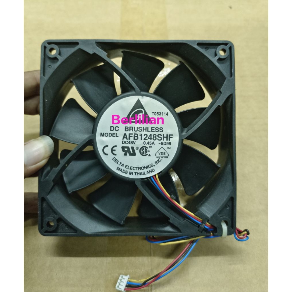 Cooling Fan Brushless 12CM DC 48V 4kabel Made in Thailand