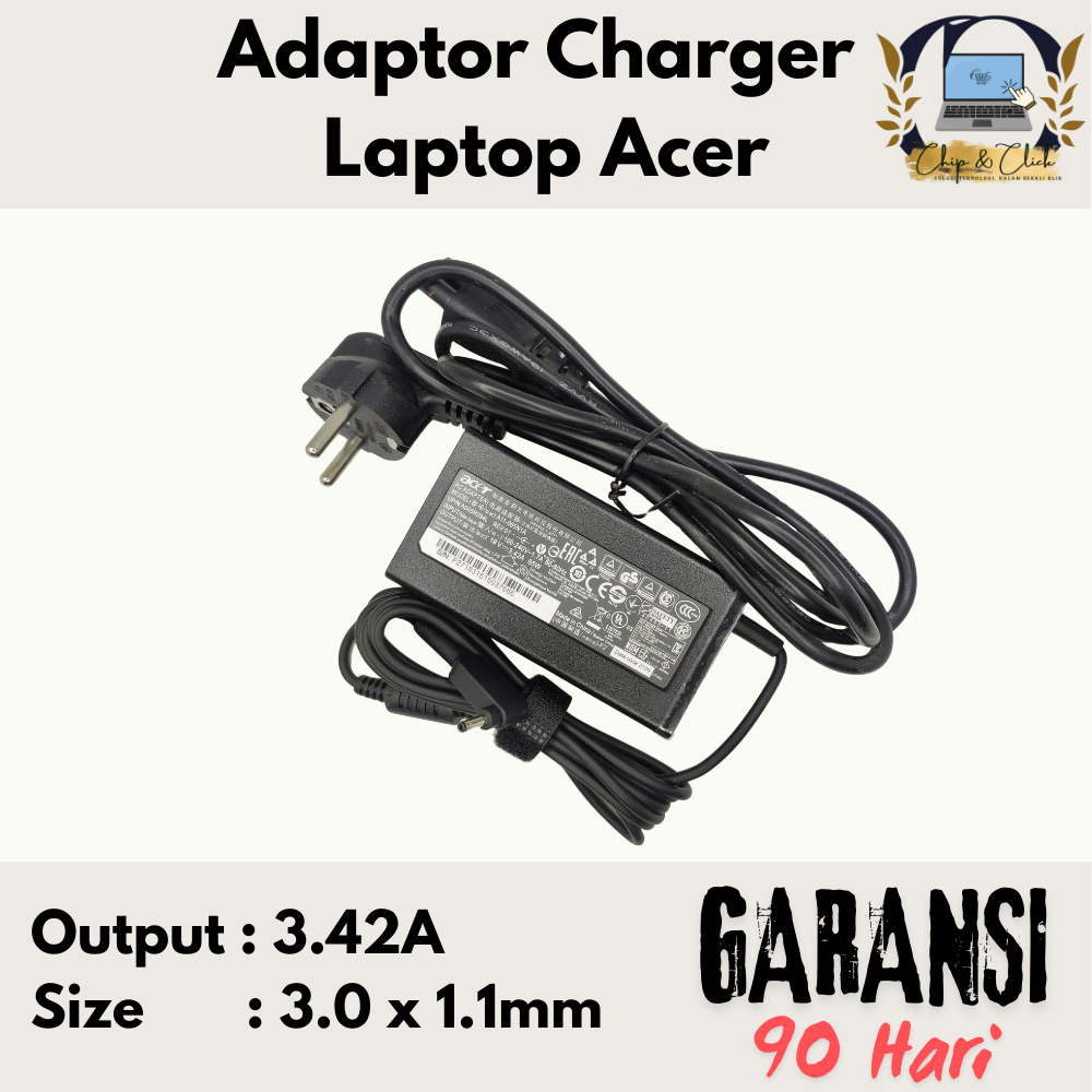 65W Adaptor Charger Acer Aspire 3 A314-22 A314-35 Series N20Q1 3.42a 3011 BERGARANSI