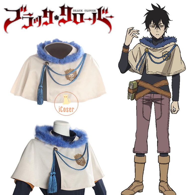 KODE K76J Coat Jubah Cosplay Black Clover Golden Dawn Cape Yuno Grinberryall