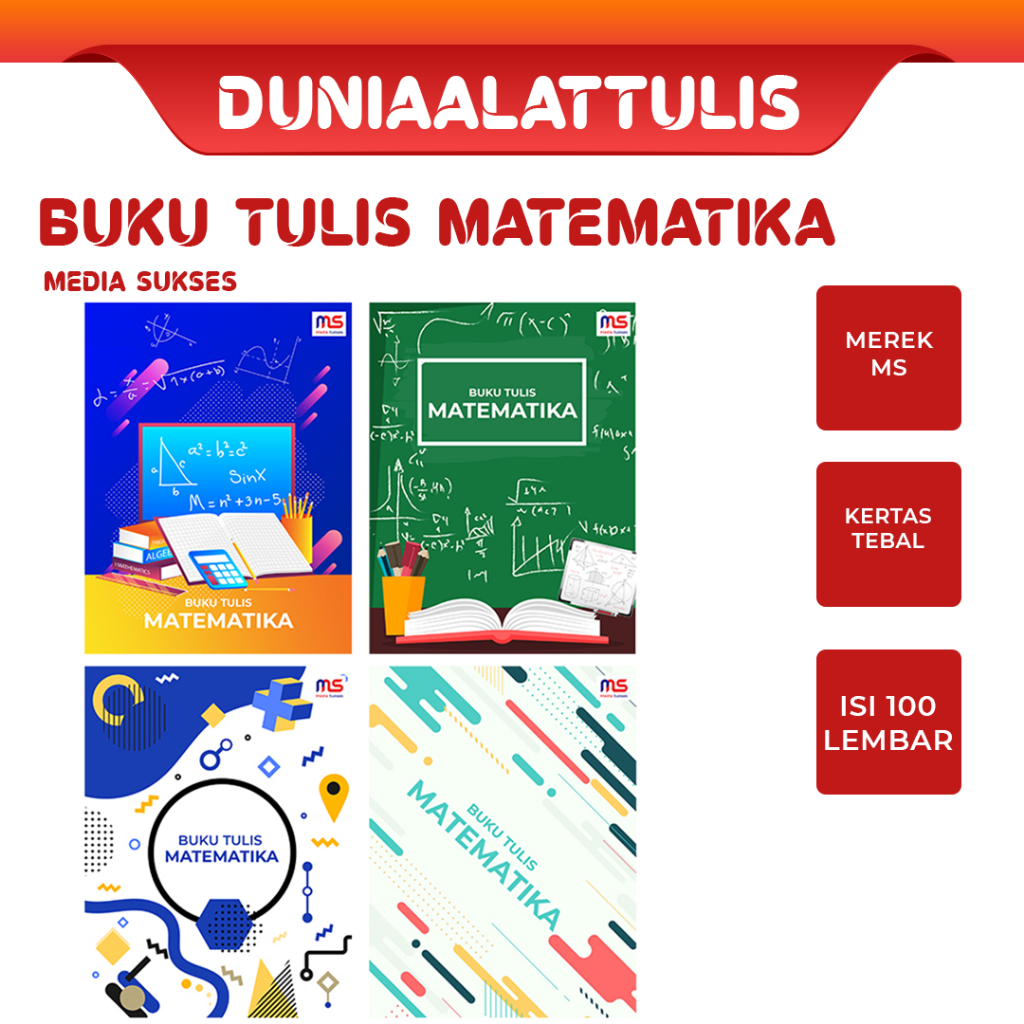 

MEDIA SUKSES - BUKU SEKOLAH / BUKU TULIS KOTAK-KOTAK KECIL / BUKU TULIS MATEMATIKA ISI 100 POLOS (SS0102100A)
