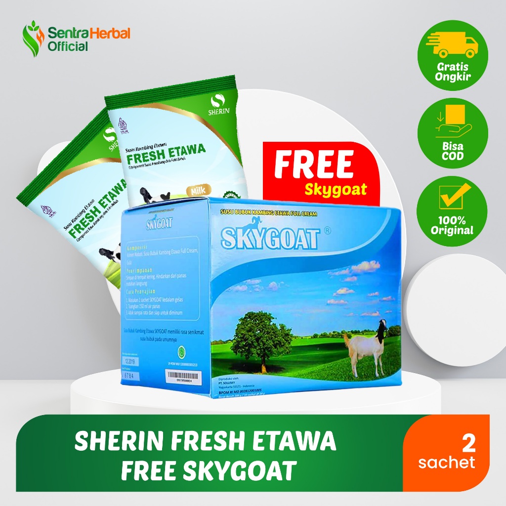 

Sherin - Susu Etawa Bubuk Fresh Etawa 2 sachet Free Skygoat