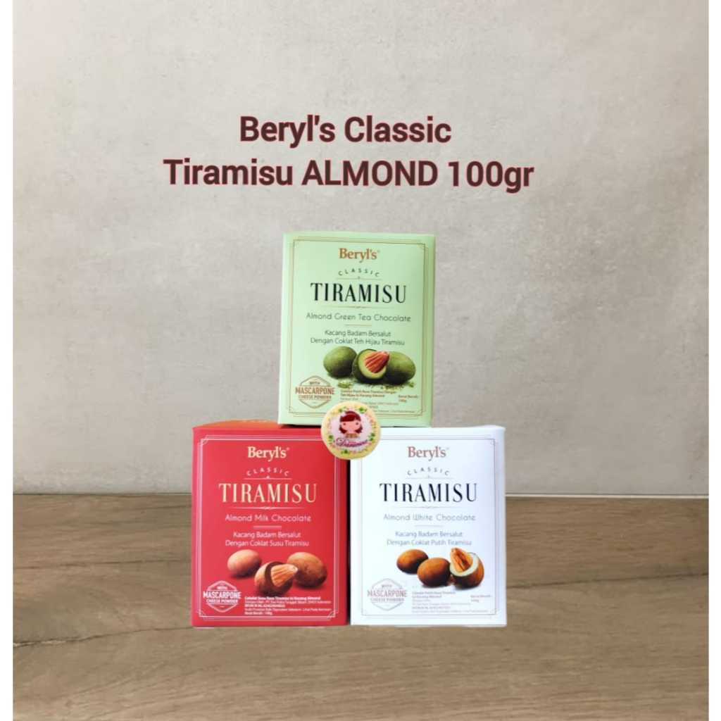 

Beryls Coklat Malaysia 100 gr Classic Tiramisu Almond Green tea Milk White Choco ( scp )