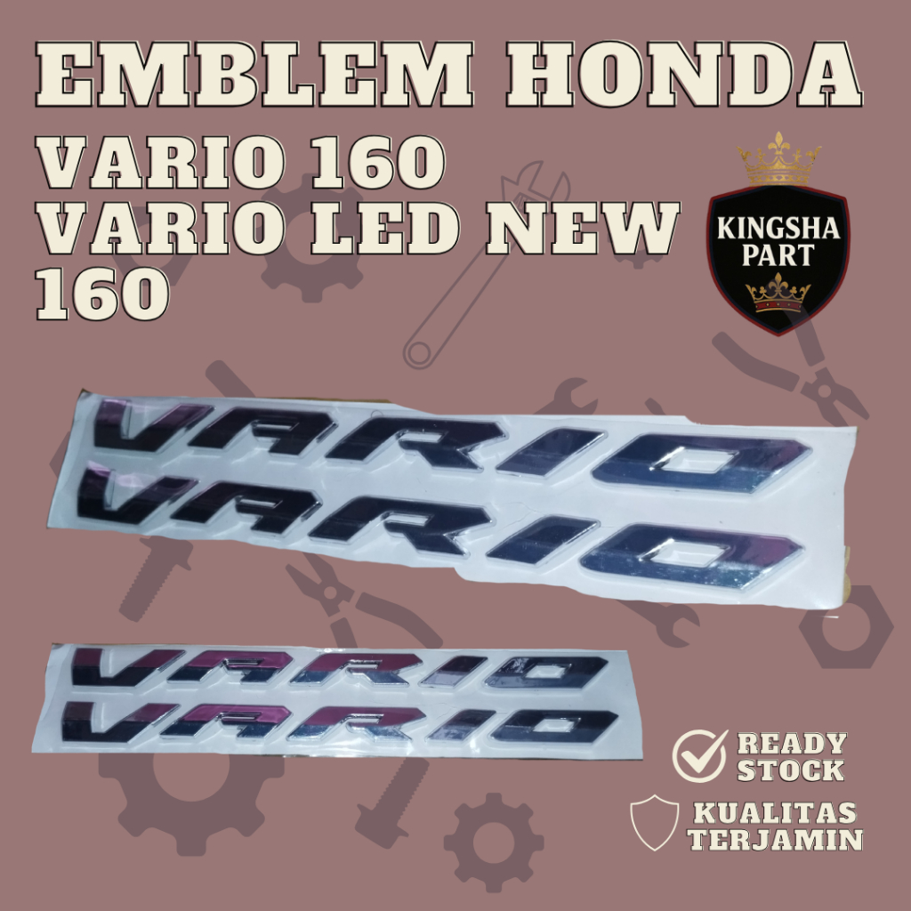 Emblem Logo Tulisan Vario 160 Sticker Logo Timbul Vario Led New 160 Emblem Timbul Vario