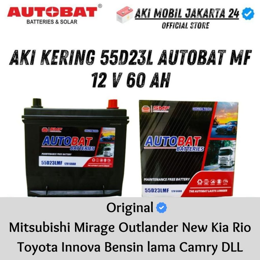 Aki Mobil Hyundai Trajet AUTOBAT MF 55D23L Aki Kering INNOVA BENSIN LAMA