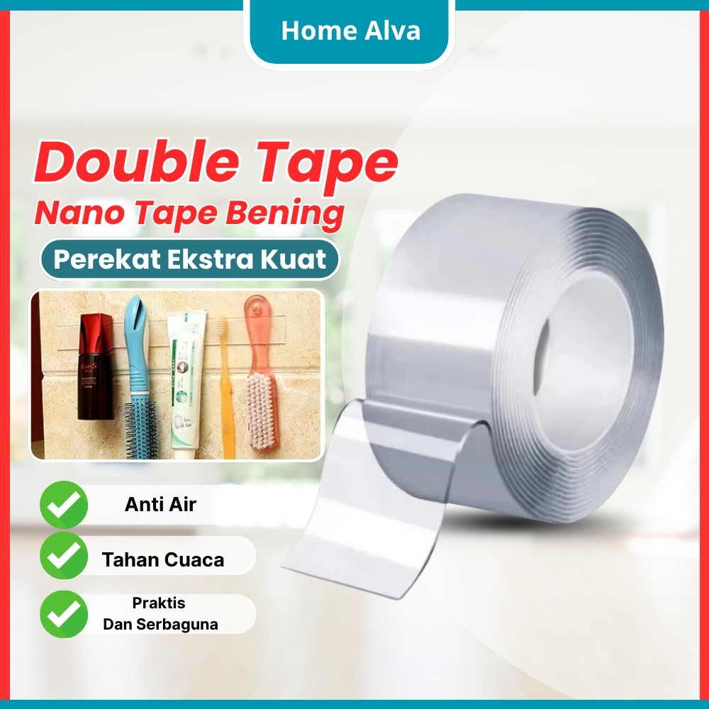

APIK ID Double Tape Selotip 2 Sisi Kuat Washable Removable Tanpa Bekas