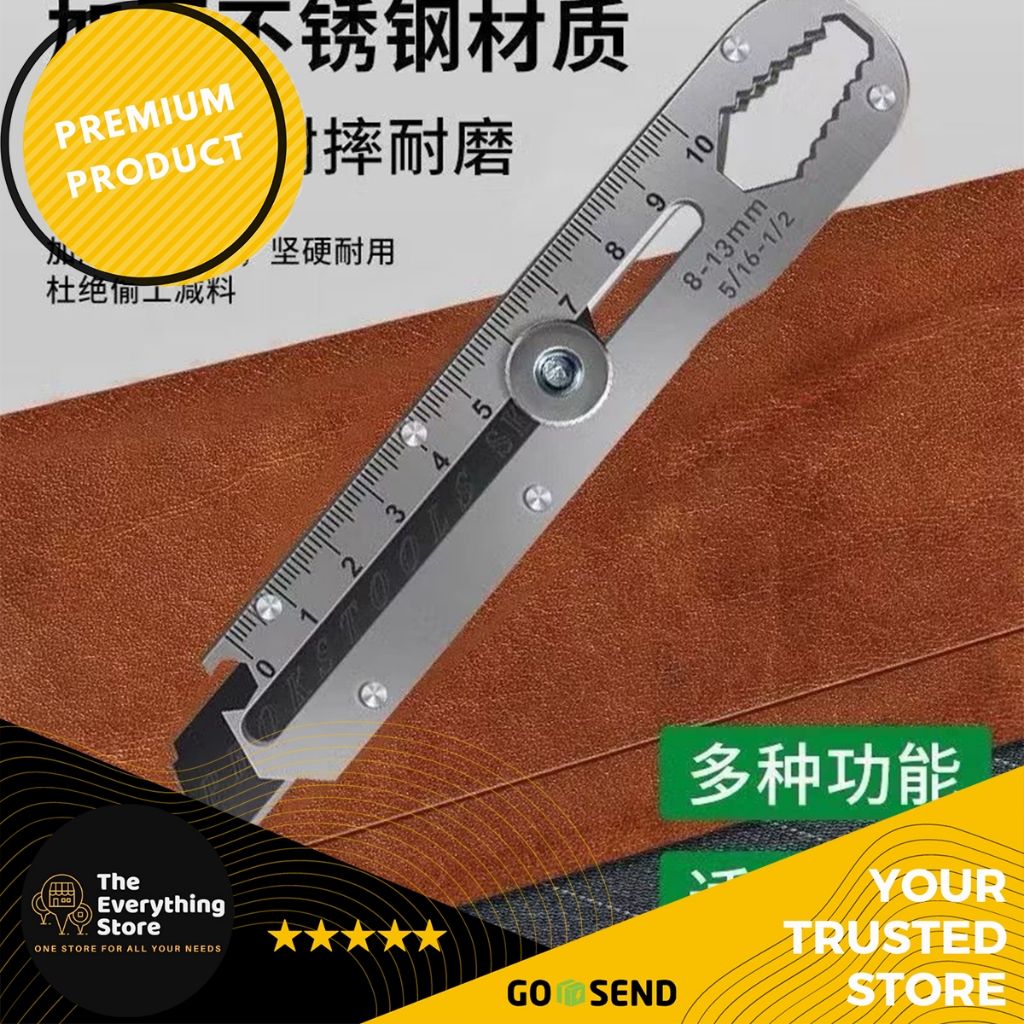 

Cutter Stainless Steel Dengan Pengukur Anti Karat 13 In 1 Knife Cutting Tool Bottle Cutter Serbaguna