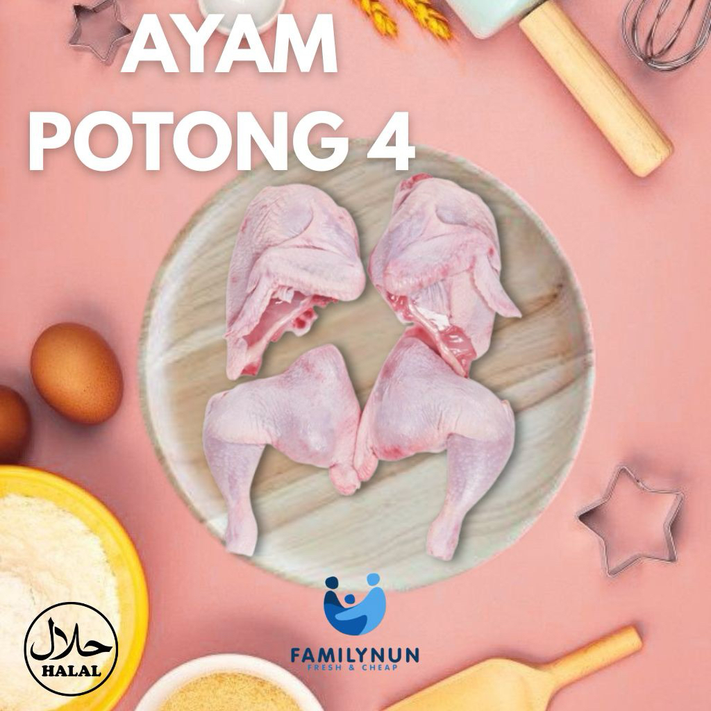 

Ayam Pot. 4 Fresh/Frozen Uk. 0.7-08 Kg