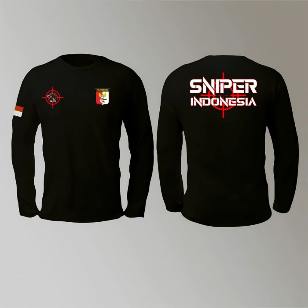 T-SHIRT BAJU KAOS ATASAN/PERBANKIN/SNIPER INDONESIA LENGAN PANJANG