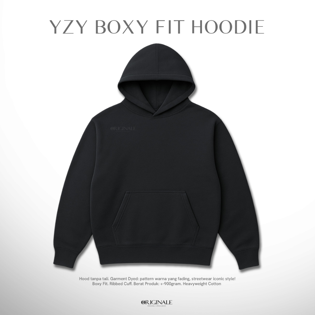 Hoodie Boxy | Hoodie Oversize  - Boxy Heavyweight Hoodie by YZY