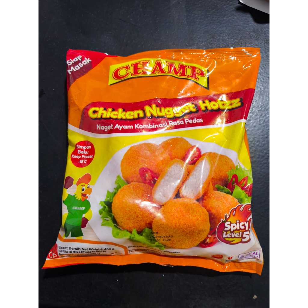 

CHAMP CHICKEN NUGGET HOT LV 5 450GR