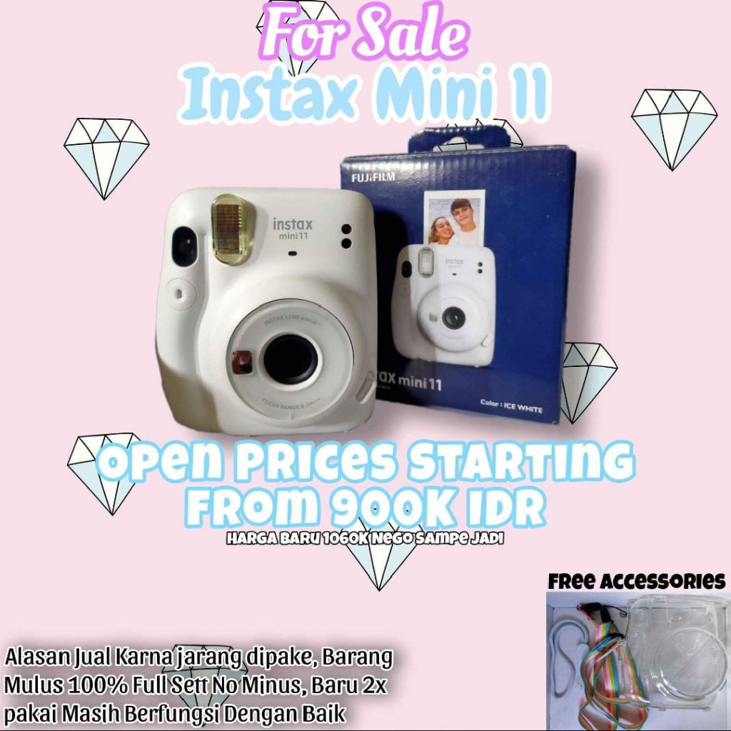 Instax Mini 11 Camera Instan Polaroid (Second Good Condition)