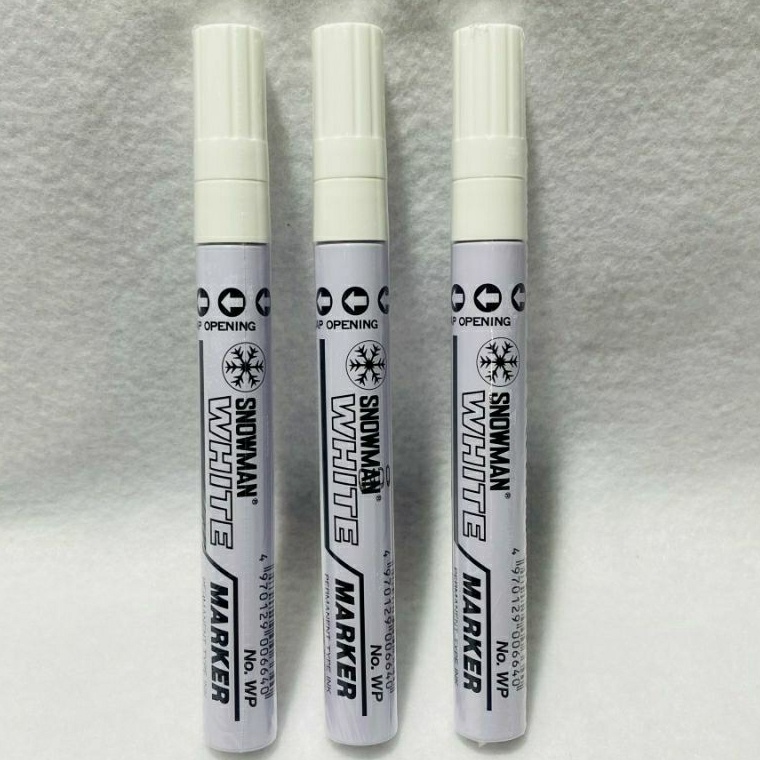 

KODE O46C spidol putih medium tip WP12 1pack paint marker snowman silver gold gp12 hitam cp12