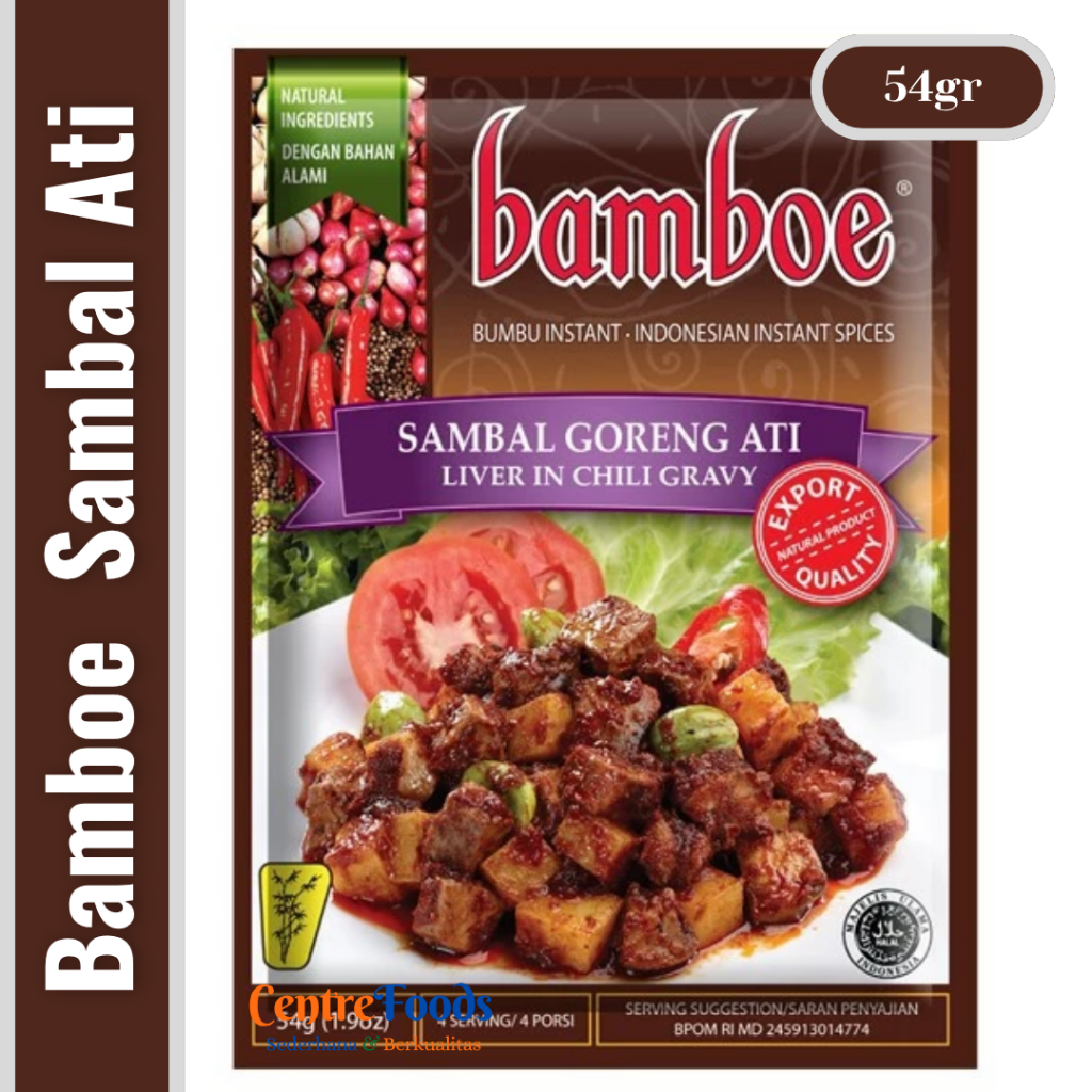 

Bumbu Masak Sambal Goreng Ati - Liver in Chili Gravy BAMBOE | 54gr [ Harga Per BKS ]