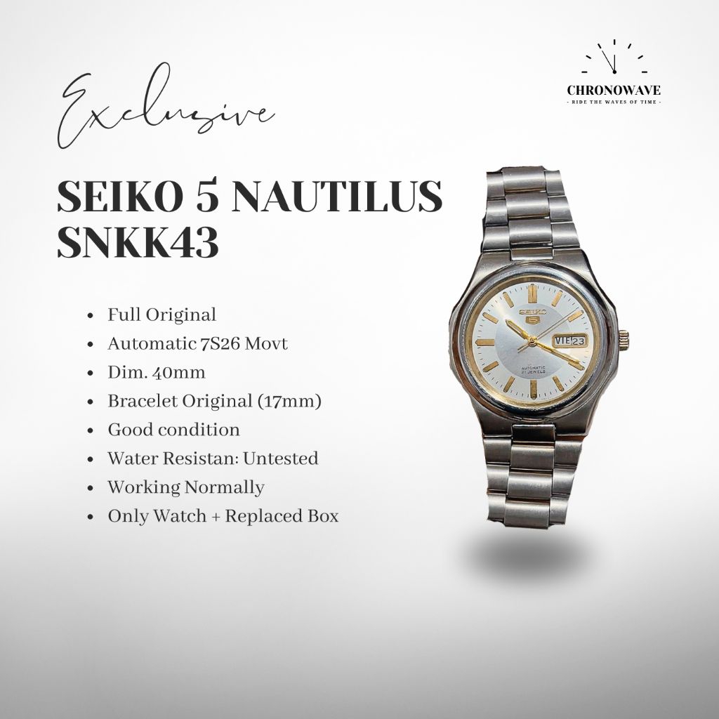 SEIKO 5 NAUTILUS SNKK43 VINTAGE WATCH