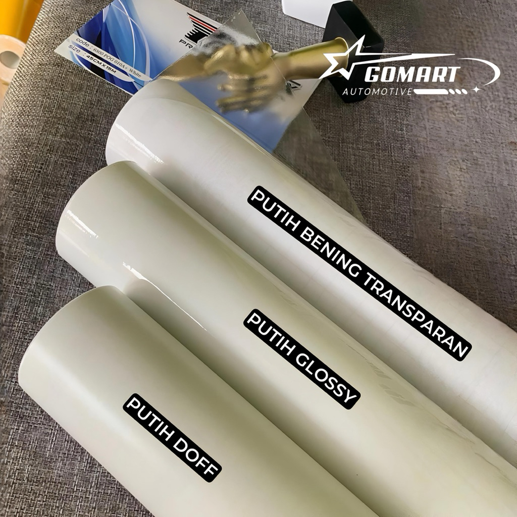 skotlet motor putih glossy putih doff putih bening transparan sticker scotlite profix bening transpa