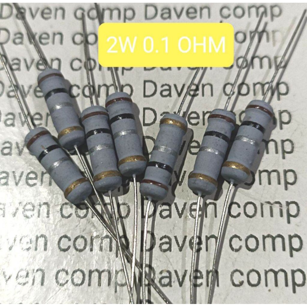 10BUAH RESISTOR 2WATT 0.1 Ohm 2W 0.1OHM 2 WATT 0.1 OHM
