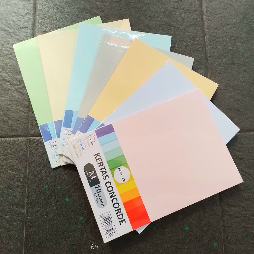 

Kertas Concorde A4 Olean City 220 gram ( 10 Lembar ) [ Original ]