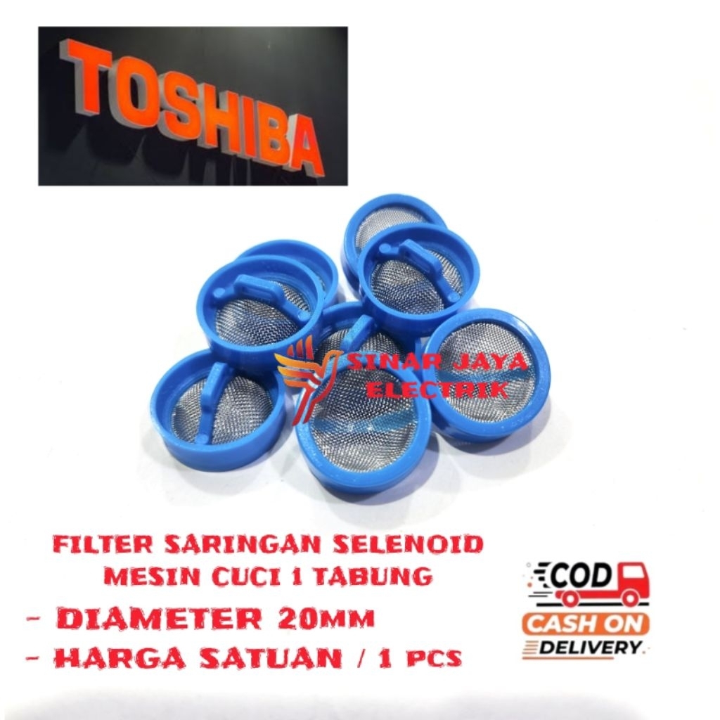 FILTER SARINGAN SELENOID MESIN CUCI TOSHIBA 1 TABUNG | SARINGAN SELENOID MESIN CUCI TOSHIBA