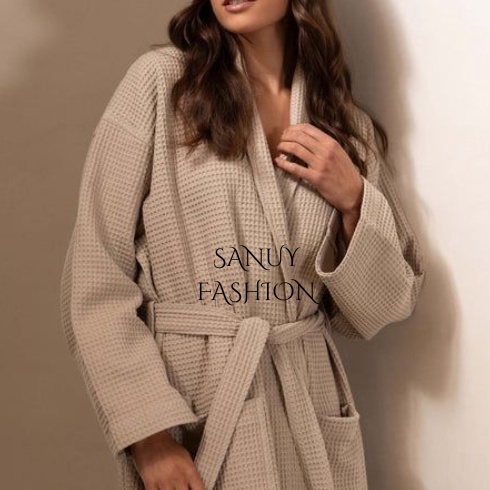 KODE I17T Kimono Handuk Bathrobe Waffle Luxury Hotel SpaAllSizeBajutidurPriaWanitaBajuTidurWanitaSex