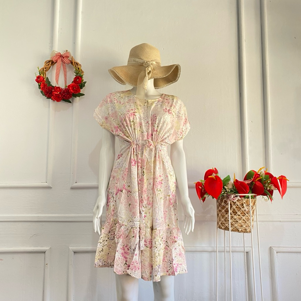 Daster ruffle serut / daster ruffle busui viral / daster serut rempel selutut