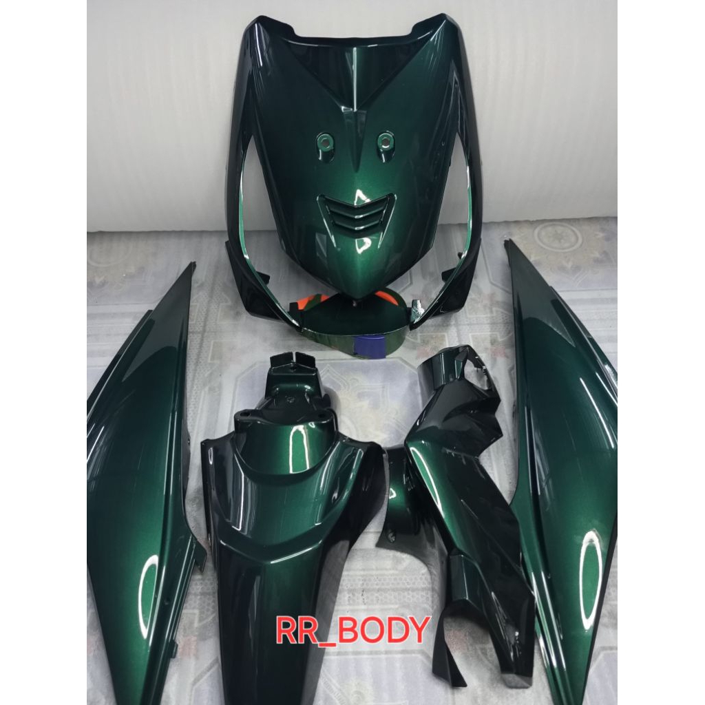 cover full halus beat karbu warna hijau botol