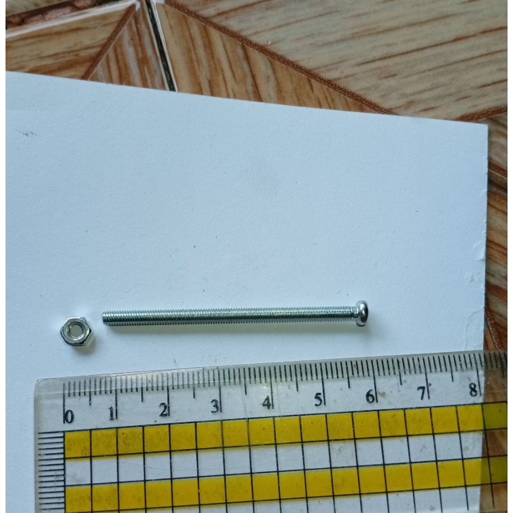 BAUT + MUR ukuran 3mm . panjang 6mm sampai 60 mm