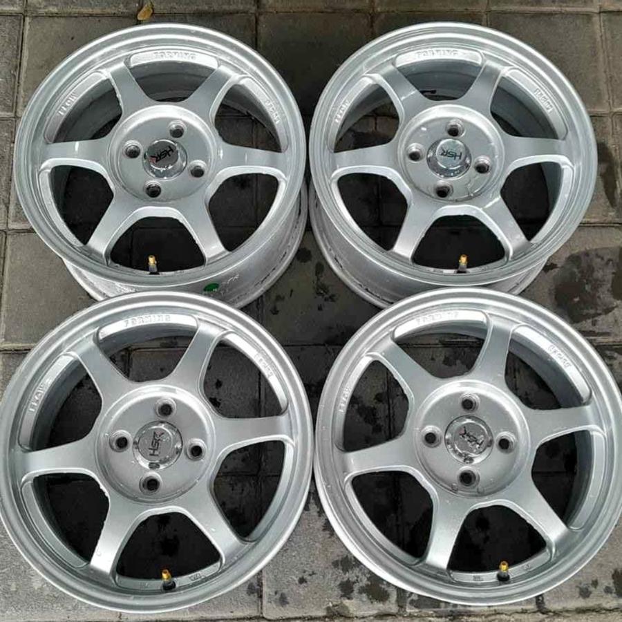 VELG MOBIL BEKAS HSR YUZAWA R15 LUBANG 4 UNTUK JAZZ YARIS BRIO SIGRA MOBILIO