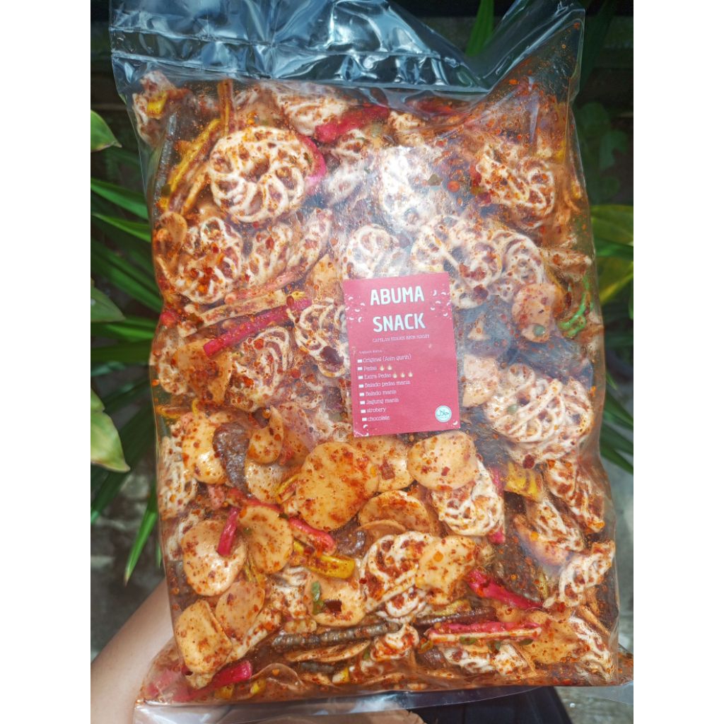 

abumasnack/seblak kering mix 1kg/seblak campur/camilan
