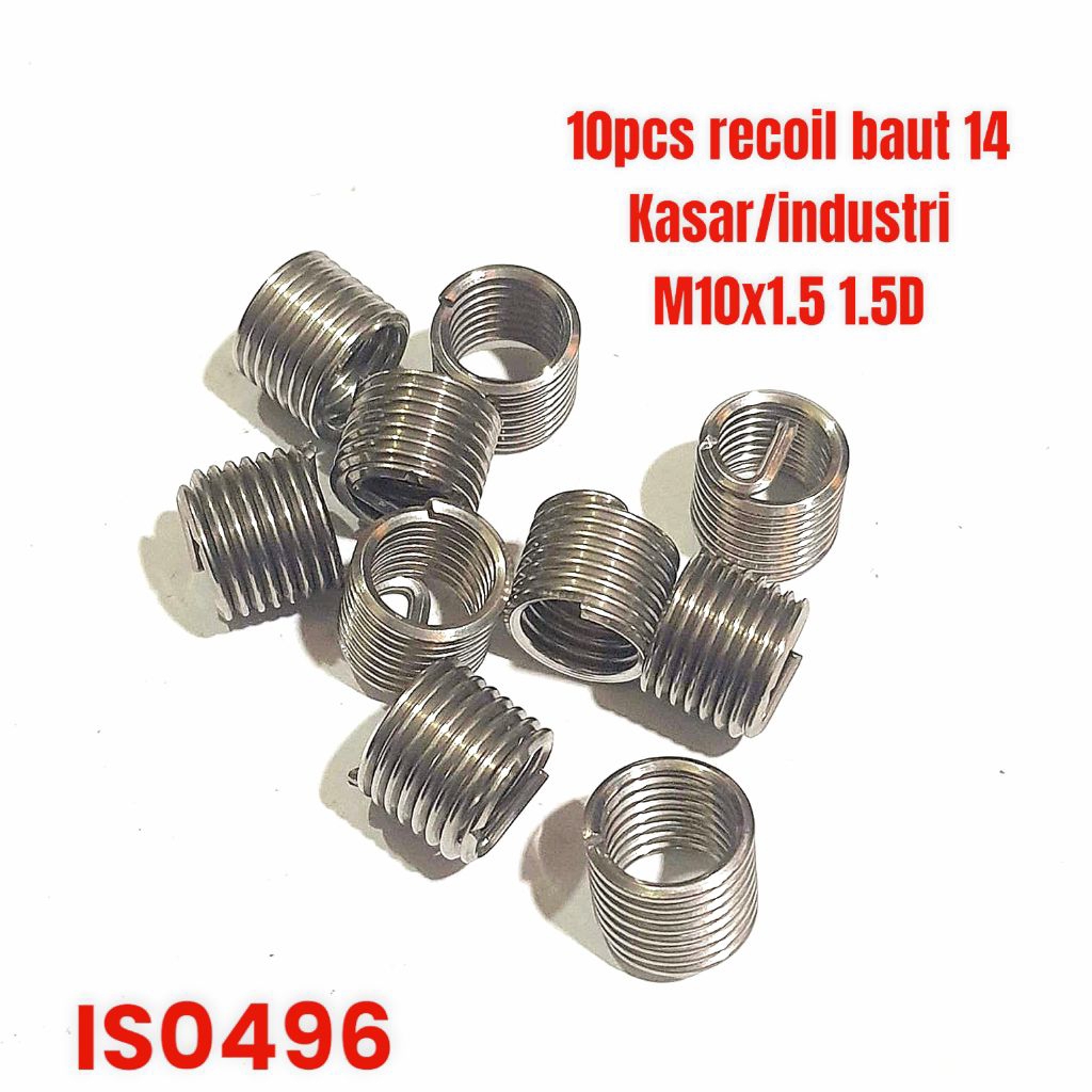 10pcs recoil baut 14 m10x1.5 1.5D bukan baut 10 dan 12