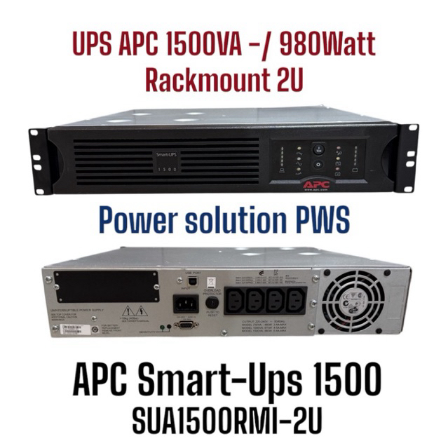 UPS APC SUA1500RMI2U / UPS APC SUA1500RMI 2U / SMART UPS APC 1500VA / 980watt USB 230V Rackmount 2U 