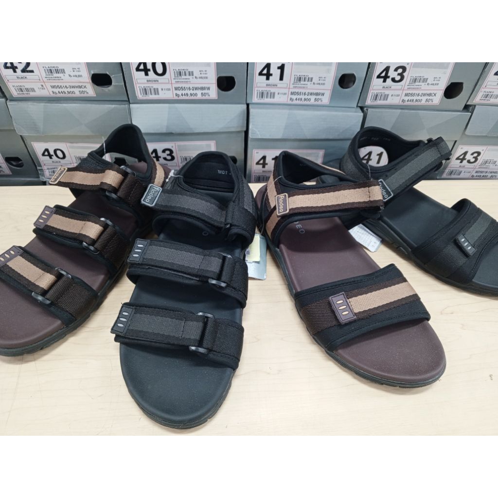 Fladeo sandal pria tali belakang 2 pilihan warna