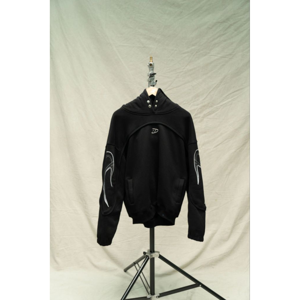 DUSTLASTELLA DLS Concept Hoodie Metal Logo – Black