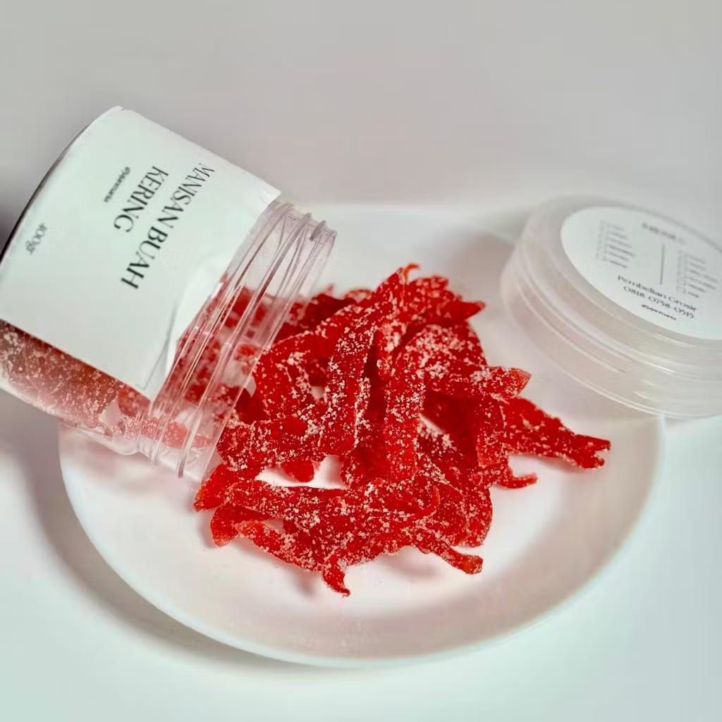 

Manisan Melisu / Batang Nanas Kering Premium 200gr / 400gr Merah - Kuning - Hijau