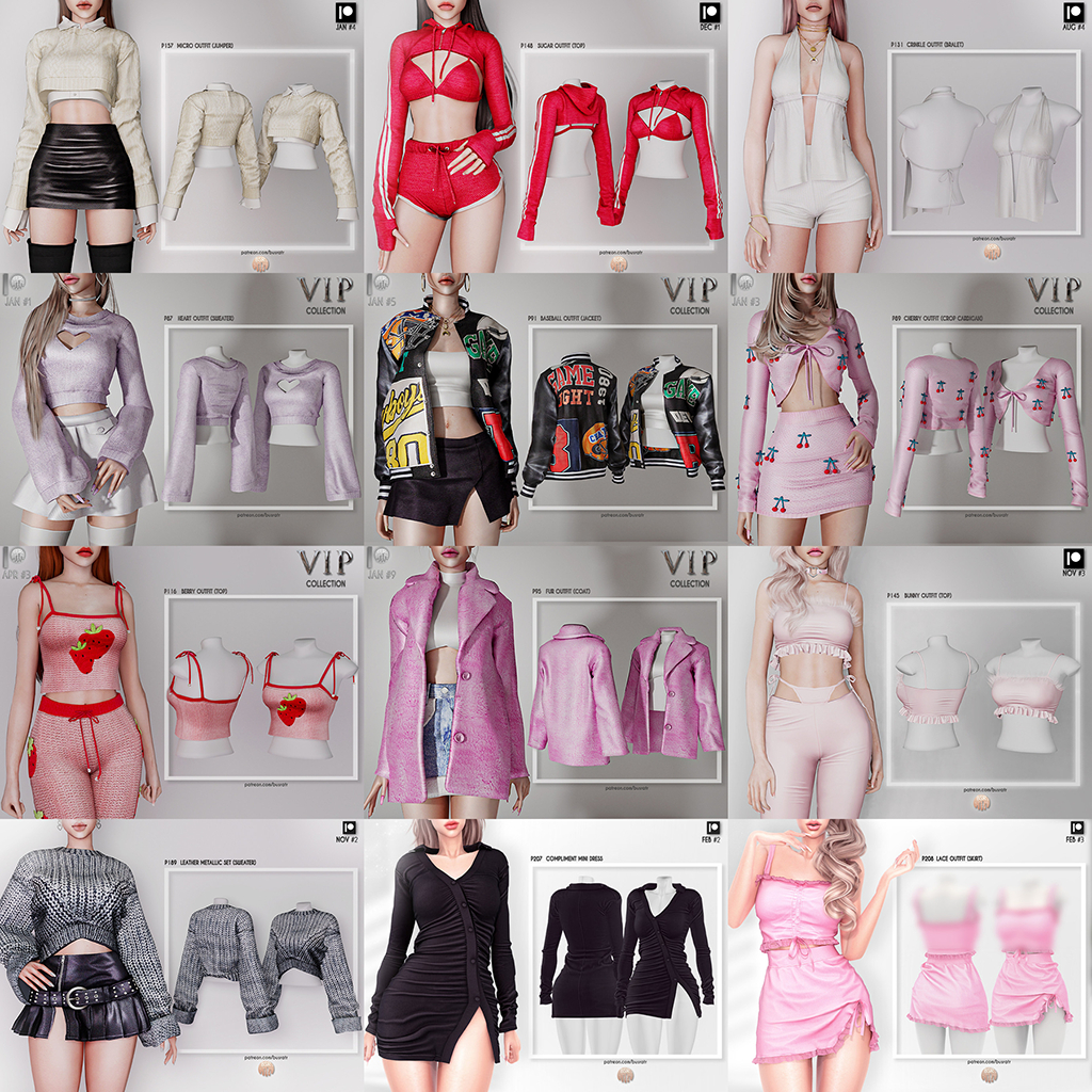 500+ VIP Female Clothing Pack - CC The sims 4