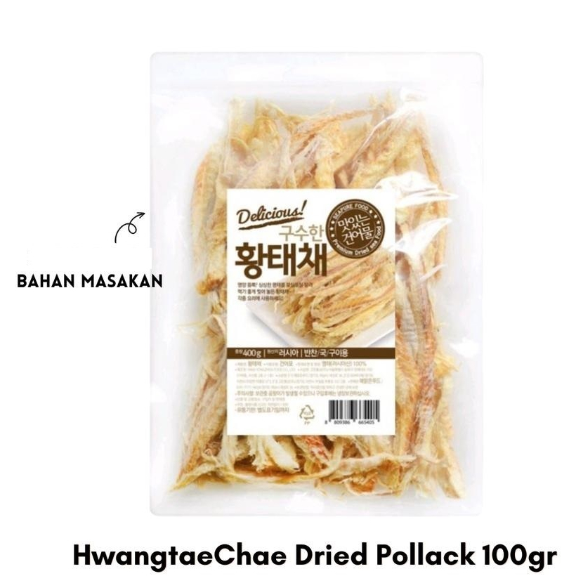 

Hwangtae Chae Dried Pollack 100g - Ikan Pollack Kering Korean Banchan