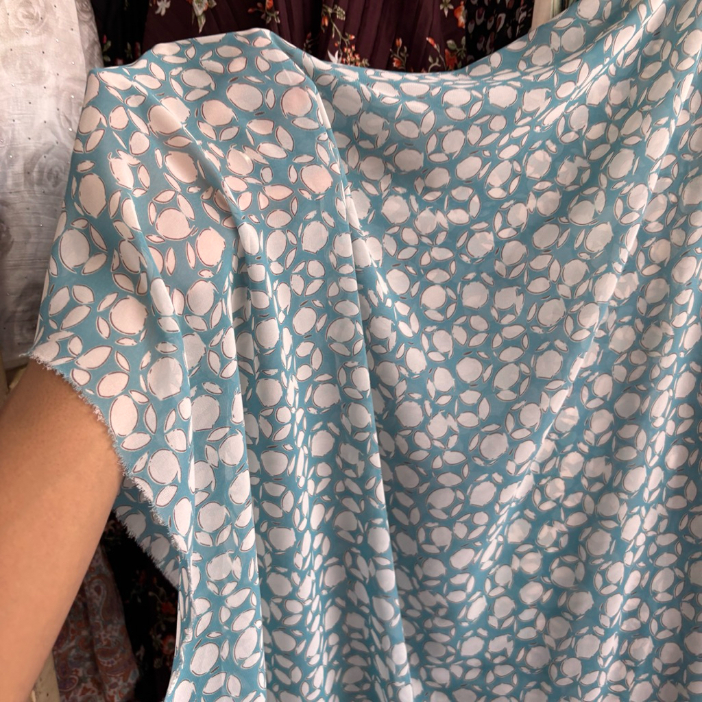 KAIN Ceruty Motif Abstrak - kn - Kain Sifon Babydoll Ceruty Premium Halus Lembut Adem Terbaru Murah 