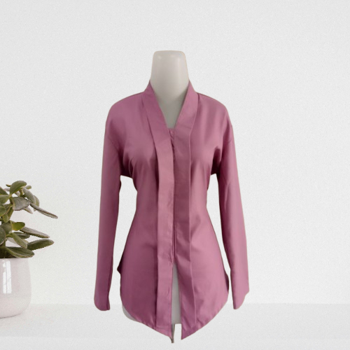 Kebaya Kartini Polos Bahan Katun Toyobo Lengan Panjang