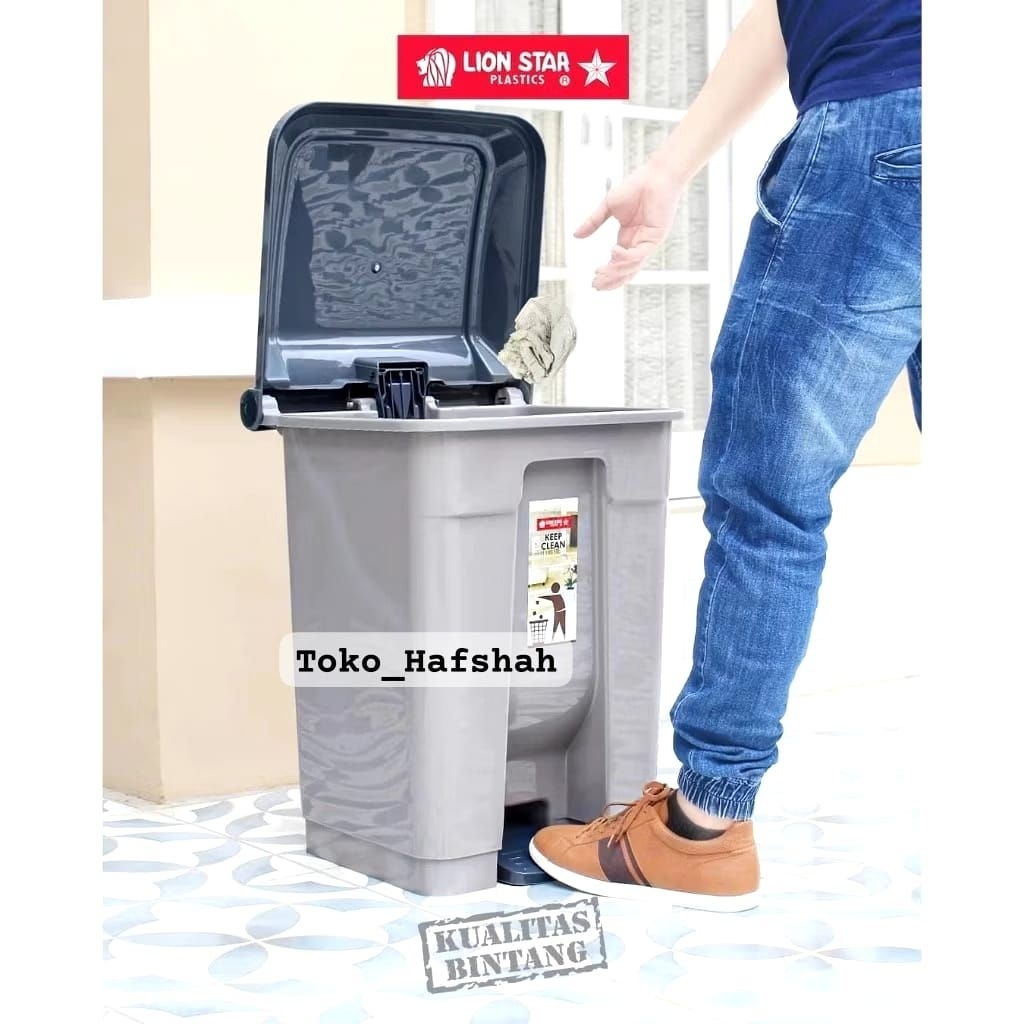 Tempat Sampah Injak Plastik C-69 Gomi 30 Liter Lion Star BATAM