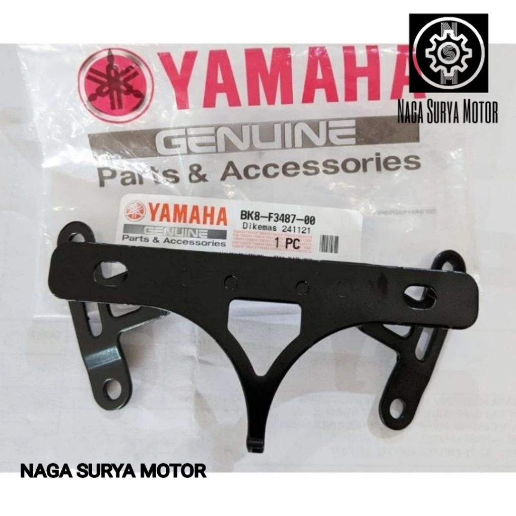 Bracket braket dudukan plat nomor depan Yamaha Vixion R BK8-F3487-00 ORI YGP